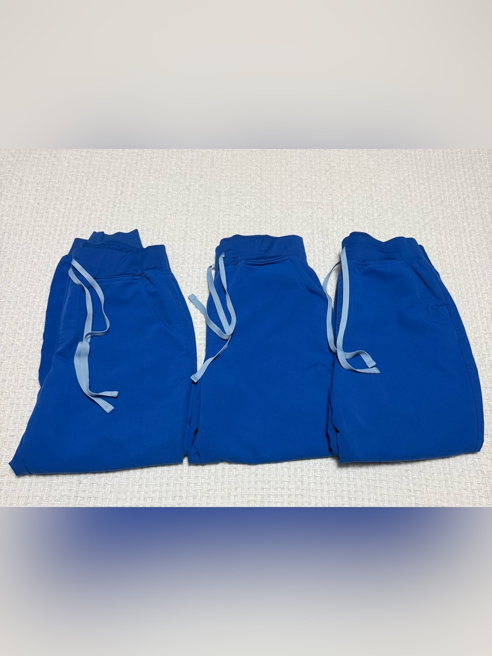 FIGS blue scrub Zamora joggers, women’s M/P.   Set of 3.